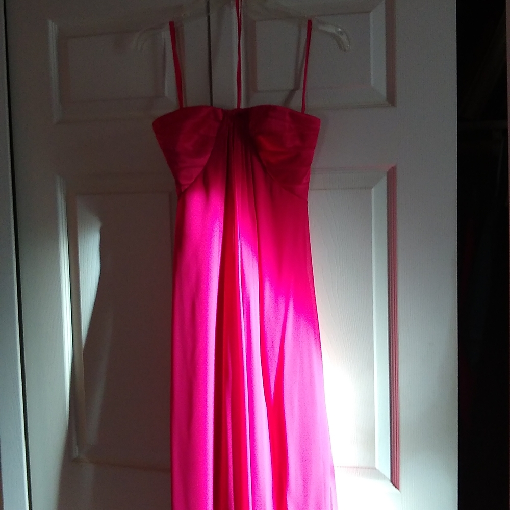 Cherry red long formal dress Hailey Logan size 7-8. Never worn no tags